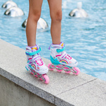 Inlineskates Meteor für Kinder M 34-37 Rainbow
