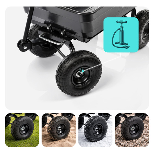 Der Kippwagen Meteor 3-in-1 schwarz