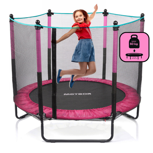 Trampolin für Kinder Meteor TRP-50 140 cm pink
