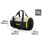 Meteor Siggy Fitnesstasche 25 l grau melange/neongrün
