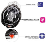 Fahrradhelm Meteor MV29 Drizzle L 58-61 cm schwarz/rosa