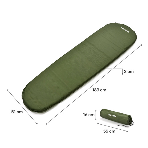 Selbstaufblasbare Matte Meteor 183×51×3 cm grün