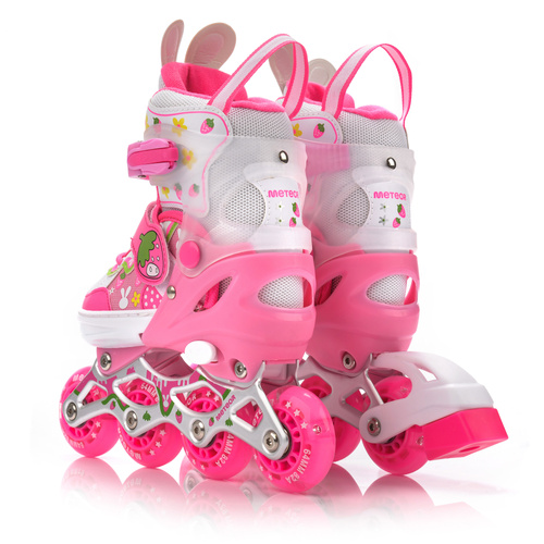 Inlineskates 4-in-1 Meteor für Kinder XS 25-28 Bunny