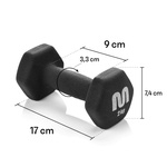 Gusseisenhantelset 2x2 kg Meteor