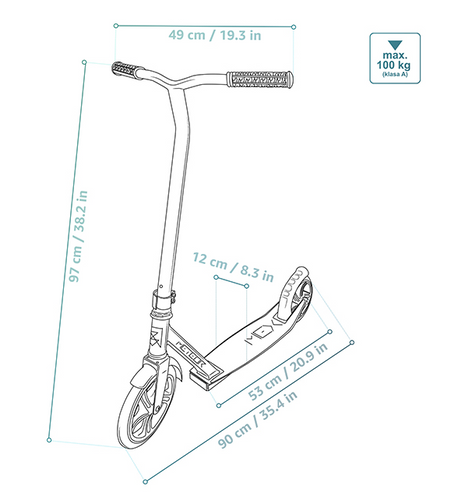 Meteor Mex Scooter orange/grau