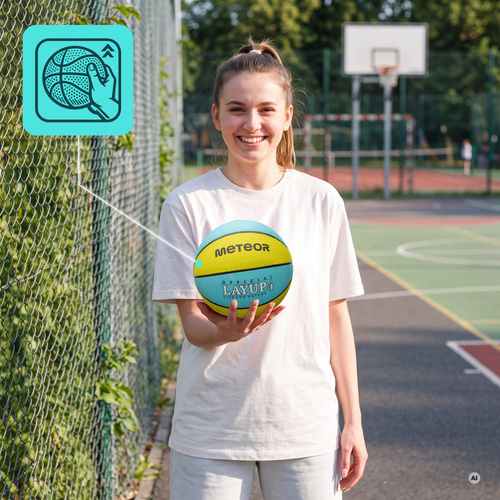 Basketball Meteor Layup 4 gelb/blau