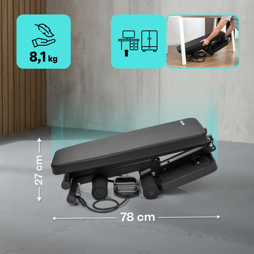 Trainingsbank Meteor verstellbar, bis 200 kg, mit Expandern