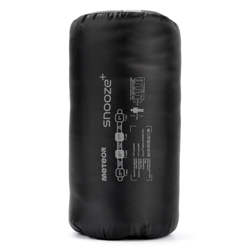 Meteor Schlafsack Snooze+ schwarz/grau