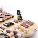 Sensorisches Manipulationsbrett aus Holz Teddybär