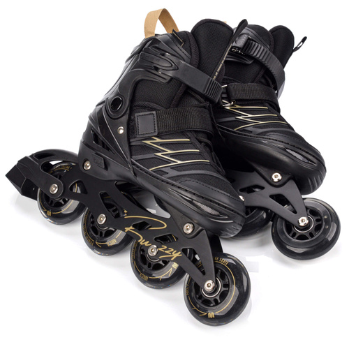 Inlineskates Meteor L 38-43 Buzzy schwarz/goldene Farbe