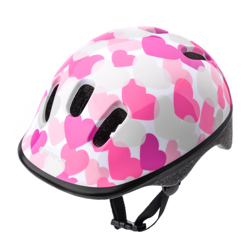 Fahrradhelm Meteor KS06 XS 44-48 cm Rosa Herzen