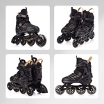 Inlineskates Meteor L 38-43 Buzzy schwarz/goldene Farbe