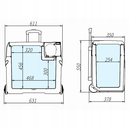 Kompressor-Kühlschrank Meteor CX50 47.3 l
