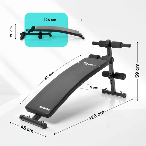 Trainingsbank Meteor, schräg, für Bauchmuskeltraining, bis 150 kg