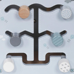 Manipulationswürfel aus Holz blau