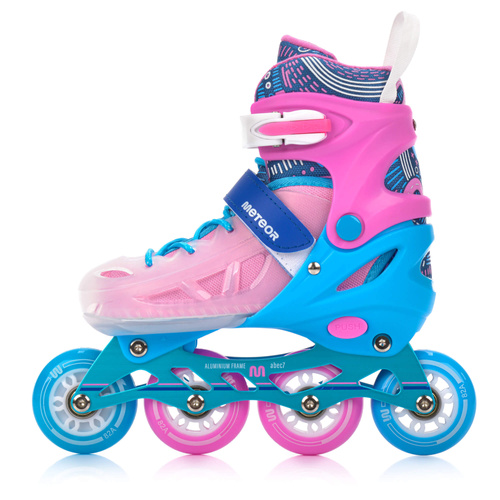 Inlineskates Meteor M 34-37 Loky pink/blau