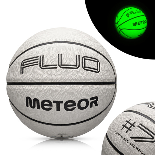 Basketball Meteor Fluo weiß/neon grün 7