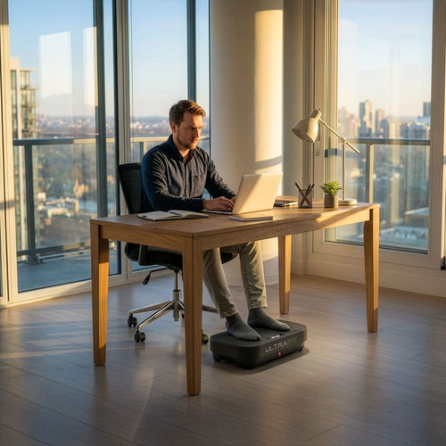 Meteor Vibrationsplatte für Training – Fernbedienung, Widerstandsbänder, Tragfähigkeit 160 kg