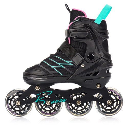 Rollschuhe Meteor Buzzy M 34-38 schwarz/pink/minze