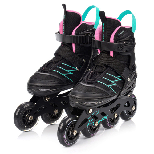Rollschuhe Meteor Buzzy M 34-38 schwarz/pink/minze
