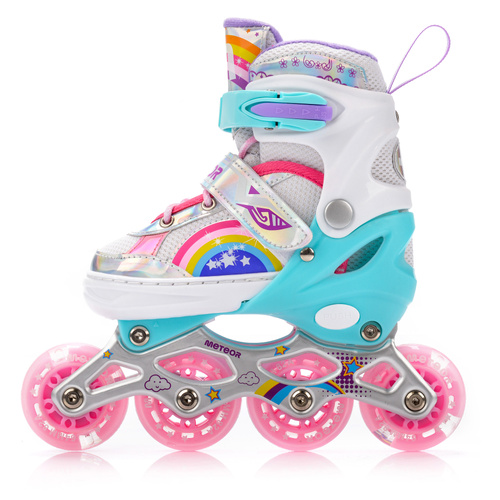 4-in-1 Meteor Rainbow Rollschuhe M 34-37