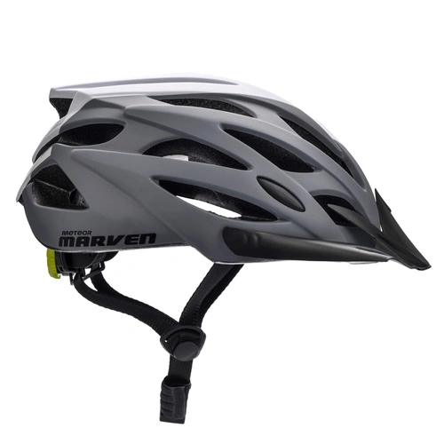 Fahrradhelm Meteor Marven M 55-58 cm grau/weiß/limonium