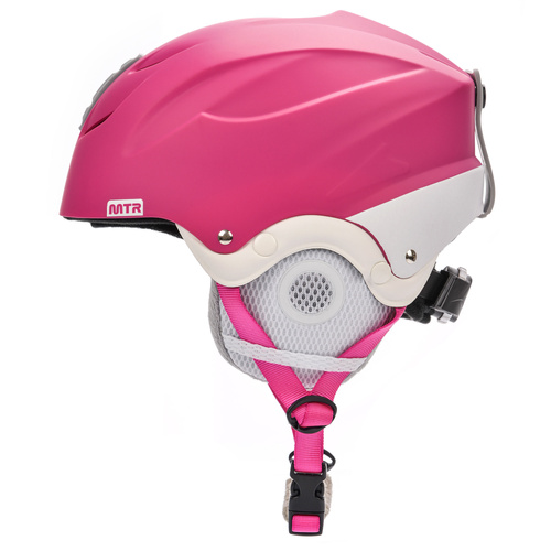 Skihelm Meteor Lumi S 53-55 cm rosa/weiss