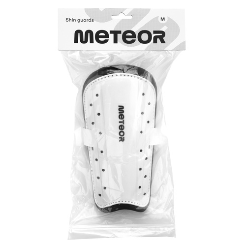 Fußball Schienbeinschoner Meteor M weiß