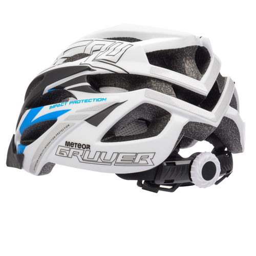 Fahrradhelm Meteor Gruver L 58-61 cm weiß/schwarz/blau
