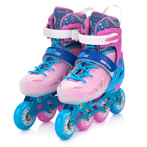 Inlineskates Meteor M 34-37 Loky pink/blau