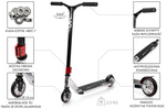 Meteor Edge Tretroller silber