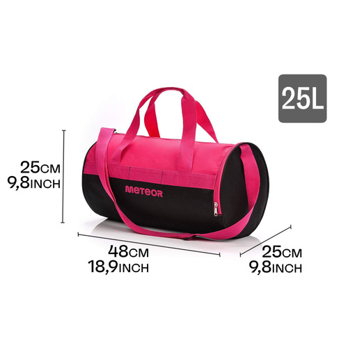 Fitness-Tasche Meteor Siggy 25 l rosa/schwarz