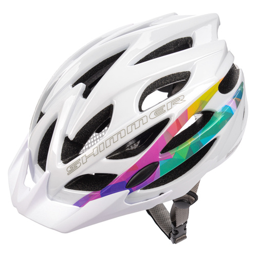 Fahrradhelm Meteor Shimmer S 52-56 cm weiß