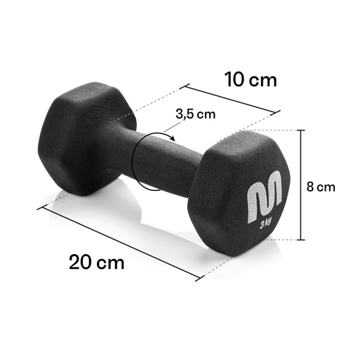 Gusseisenhantelset 2x3 kg Meteor