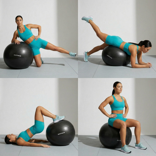 Fitnessball Meteor 65 cm schwarz