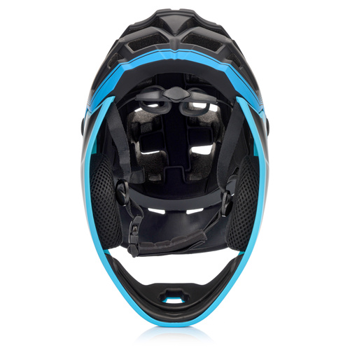 Fullface-Fahrradhelm Meteor Hydra M 55-58 cm schwarz/blau