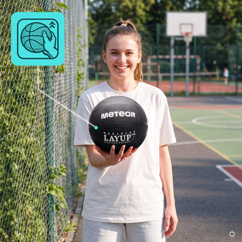 Basketball Meteor Layup 7 schwarz