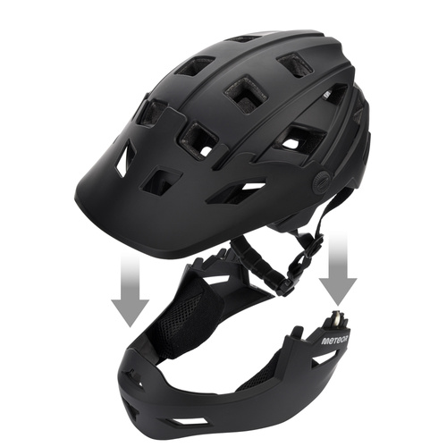 Fullface-Fahrradhelm Meteor Hydra S 51-55 cm schwarz