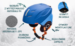 Skihelm Meteor Lumi L 58-61 cm blau/grün