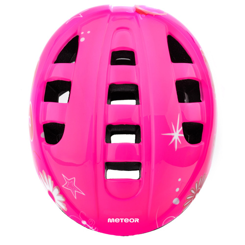 Kinderfahrradhelm Meteor KS08 S 48-52 cm rosa/weiß