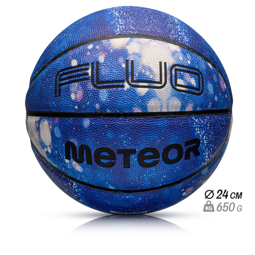 Basketball Meteor Fluo blau/weiß 7