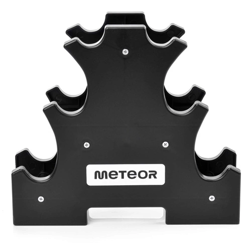 Gusseisen-Hantelset mit Ständer Meteor 3 / 2 / 1 kg
