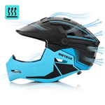 Fullface-Fahrradhelm Meteor Hydra M 55-58 cm schwarz/blau