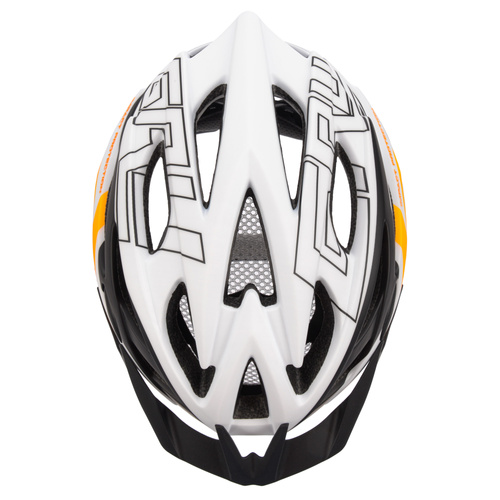 Fahrradhelm Meteor Gruver S 52-56 cm schwarz/weiss/orange