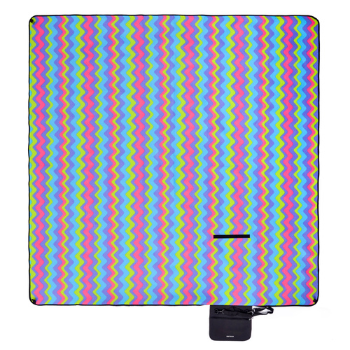 Picknickdecke Meteor 2XL 200x200 cm Zickzack mehrfarbig