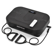 Meteor Vibrationsplatte für Training – Fernbedienung, Widerstandsbänder, Tragfähigkeit 160 kg