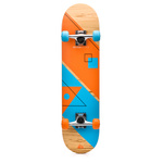 Meteor Holzskateboard blau/orange