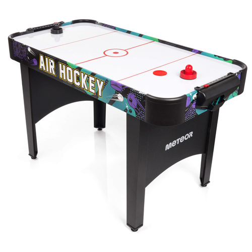 Airhockeytisch Meteor schwarz/blau