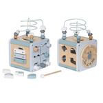 Manipulationswürfel aus Holz blau