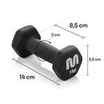 Gusseisenhantelset 2x1 kg Meteor